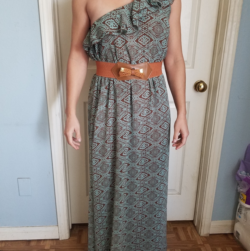 Forever 21 One shoulder long casual dress